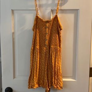 yellow floral romper